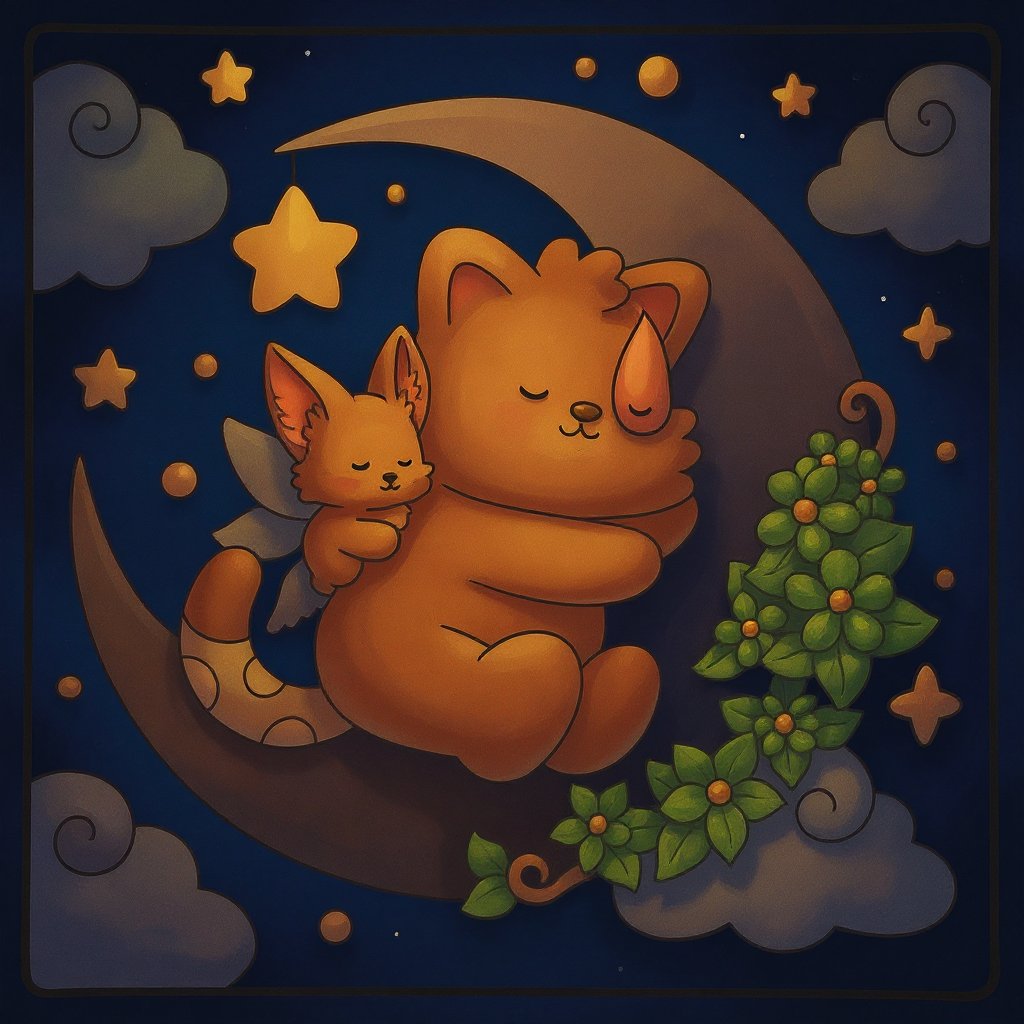 Celestial night sky with stars and dreamy clouds