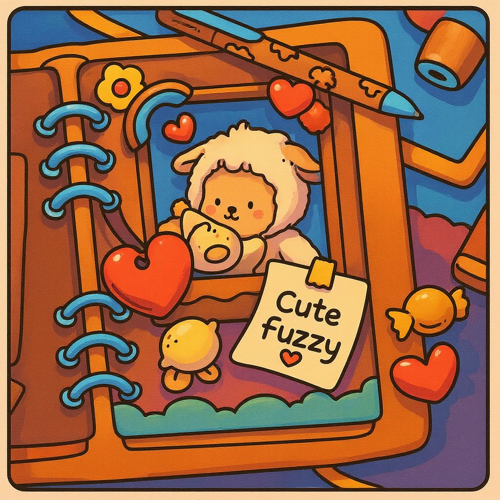 Cute cartoon animals coloring page for kids