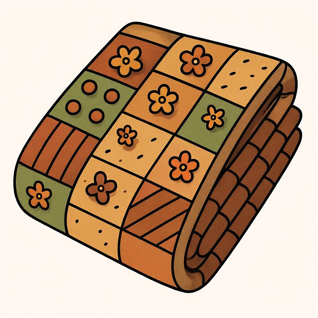 AI generated core-themed coloring page with abstract shapes