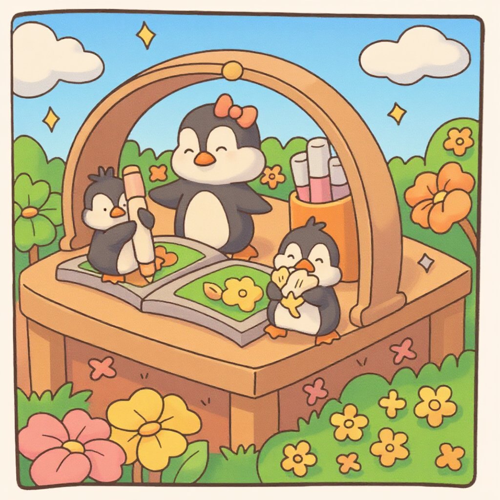 AI-generated pastel flower coloring page