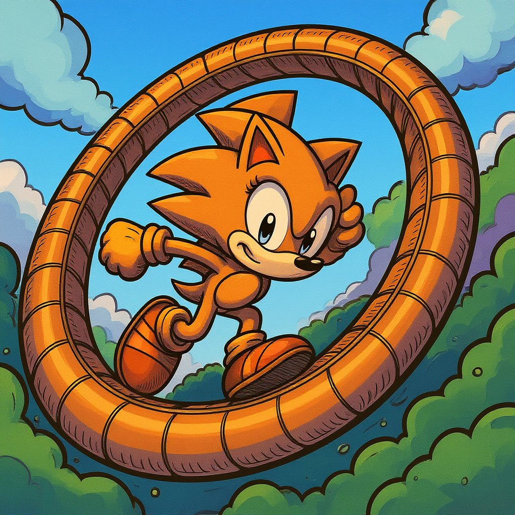 AI generated 90s cartoon character coloring page