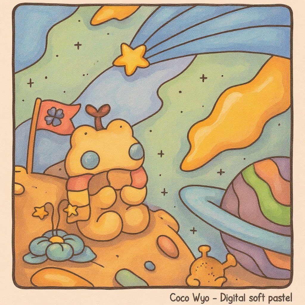 Elegant soft-themed coloring page depicting gentle waves