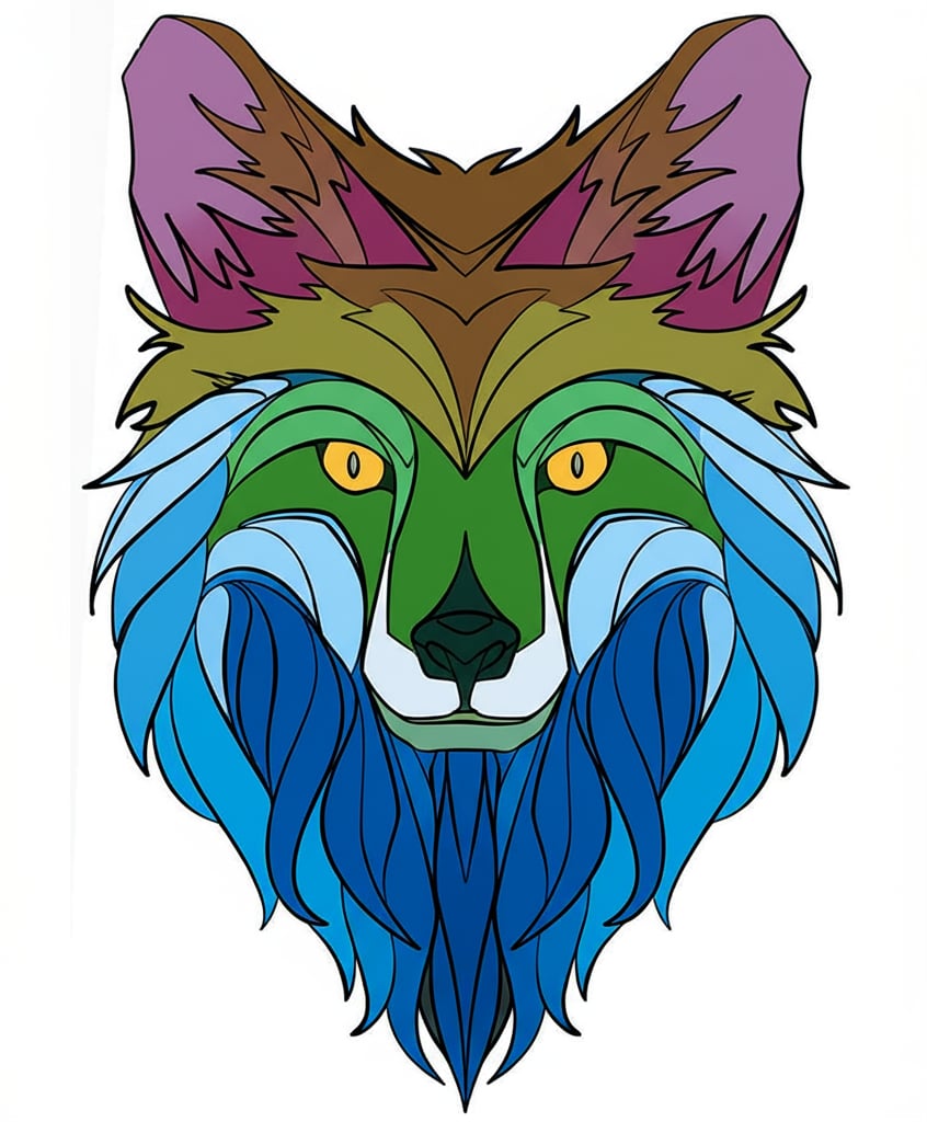 Calm blue sunset landscape coloring page