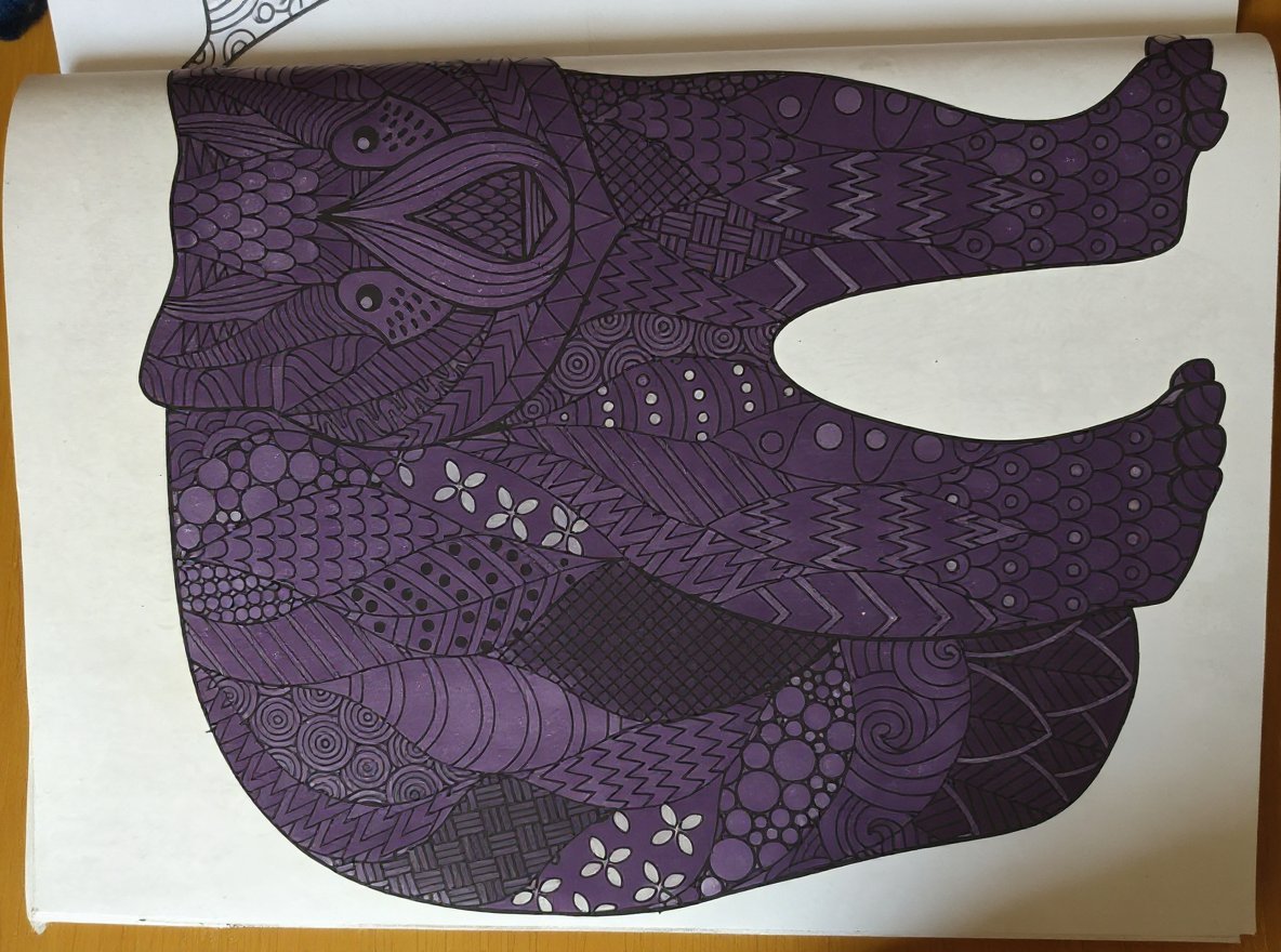 Coloring page featuring a gradient effect with varied shades