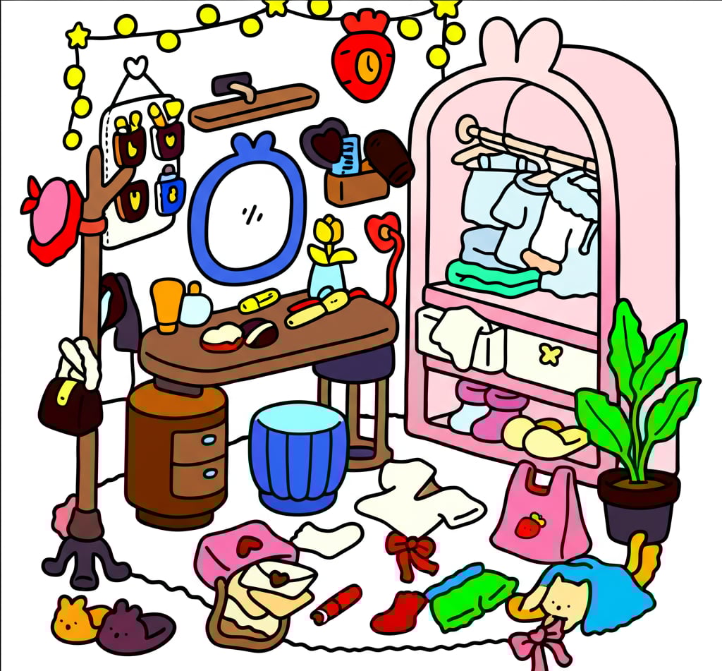 Printable Adams-themed coloring page with intricate designs