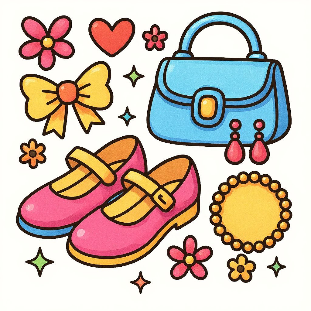 Charming girl coloring page with a pet dog