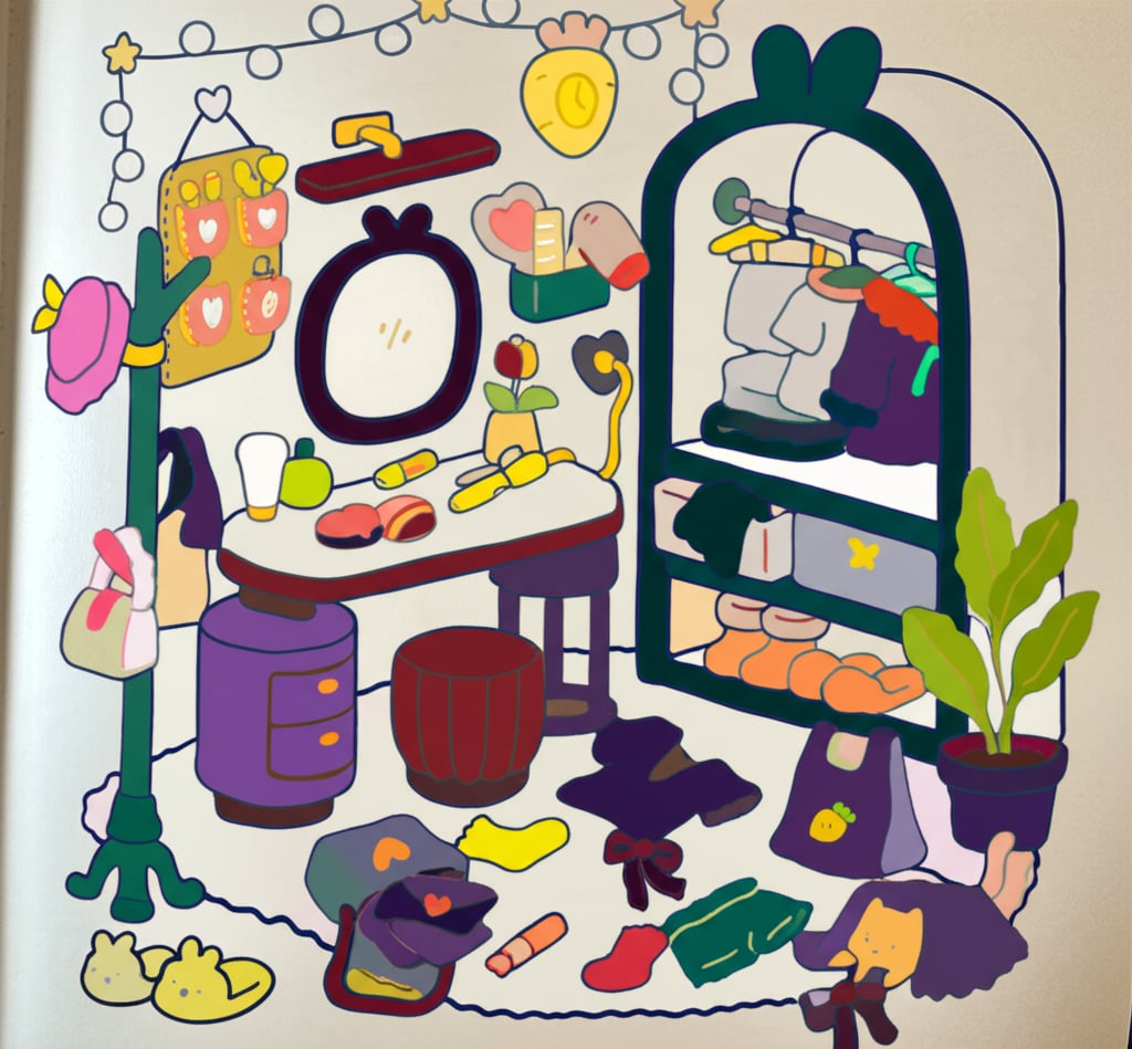 Edgy grunge style doodle coloring page for adults