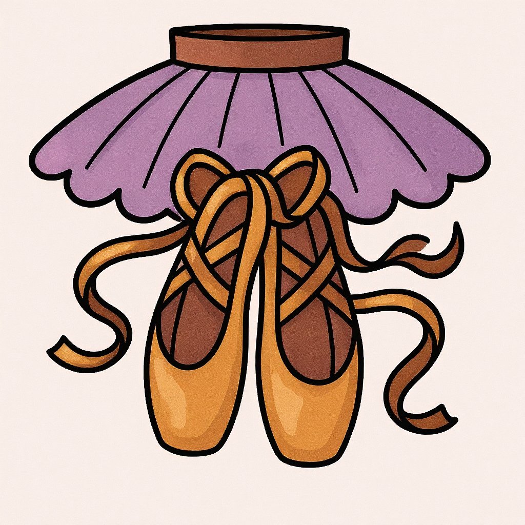 Elegant ballerina performing on stage coloring page