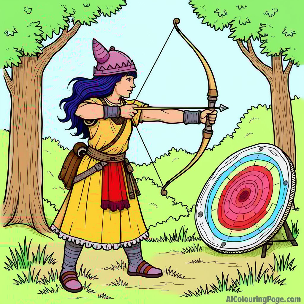 Fun cartoon character line art for kids