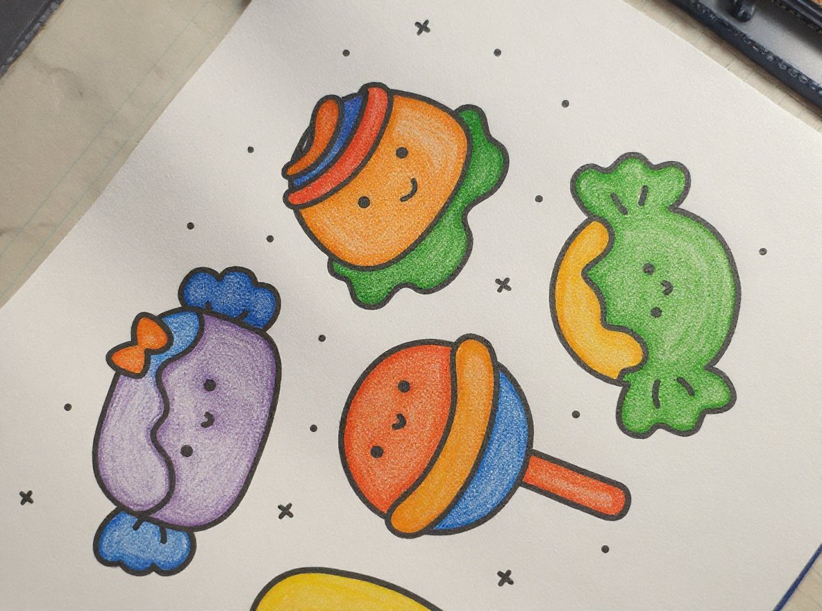 Vibrant designs created with marker shading techniques