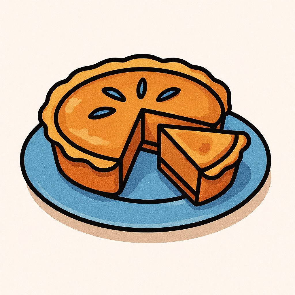 Printable coloring page featuring a cherry pie with whipped cream