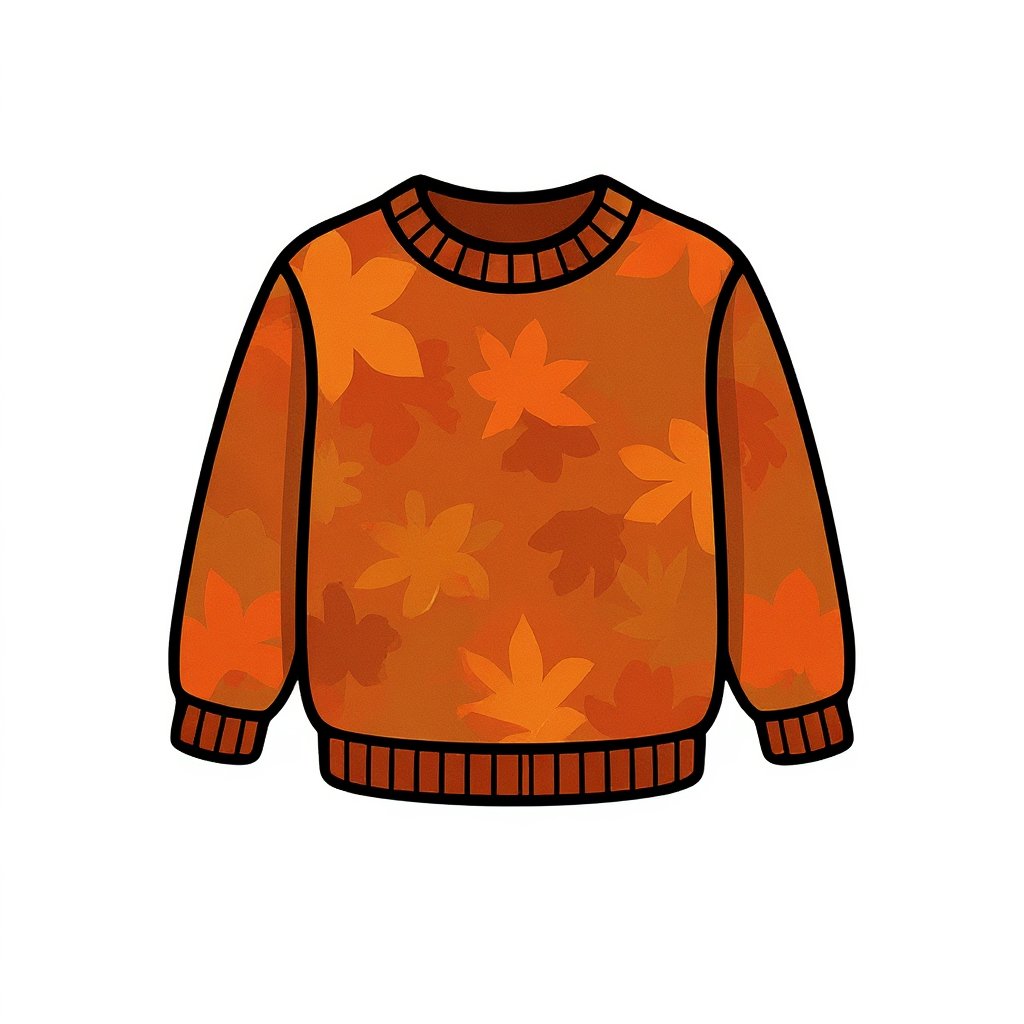 Scenic autumn landscape with trees and falling leaves