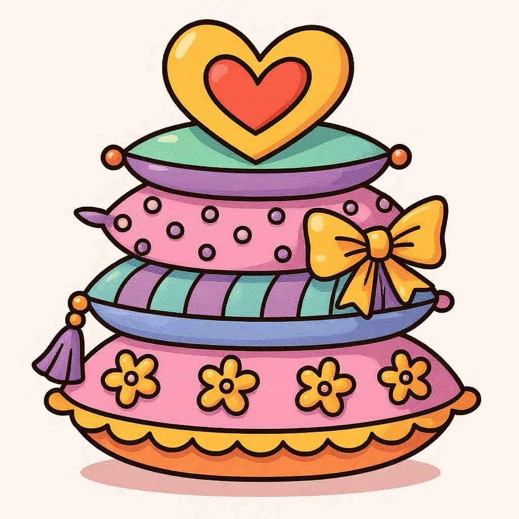 AI generated coloring page of a girl in a flowing dress