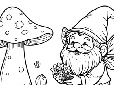 Free Gnome Coloring Pages – free printable coloring page