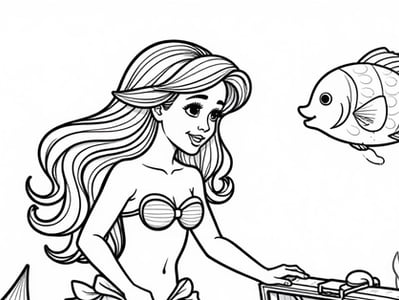 Free Mermaid Coloring Pages – free printable coloring page