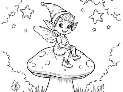 Free Elf Coloring Pages – free printable coloring page