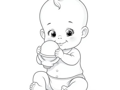 19 Fun Baby Coloring Pages: Cute Scenes to Brighten Your Little One's Day!