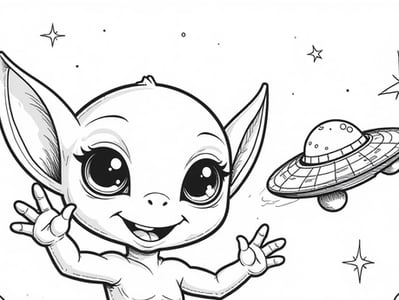 Free Alien Coloring Pages – free printable coloring page