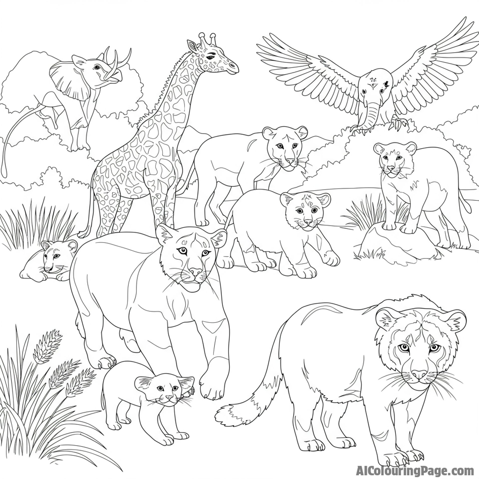 Endangered animals thriving in their natural habitat.