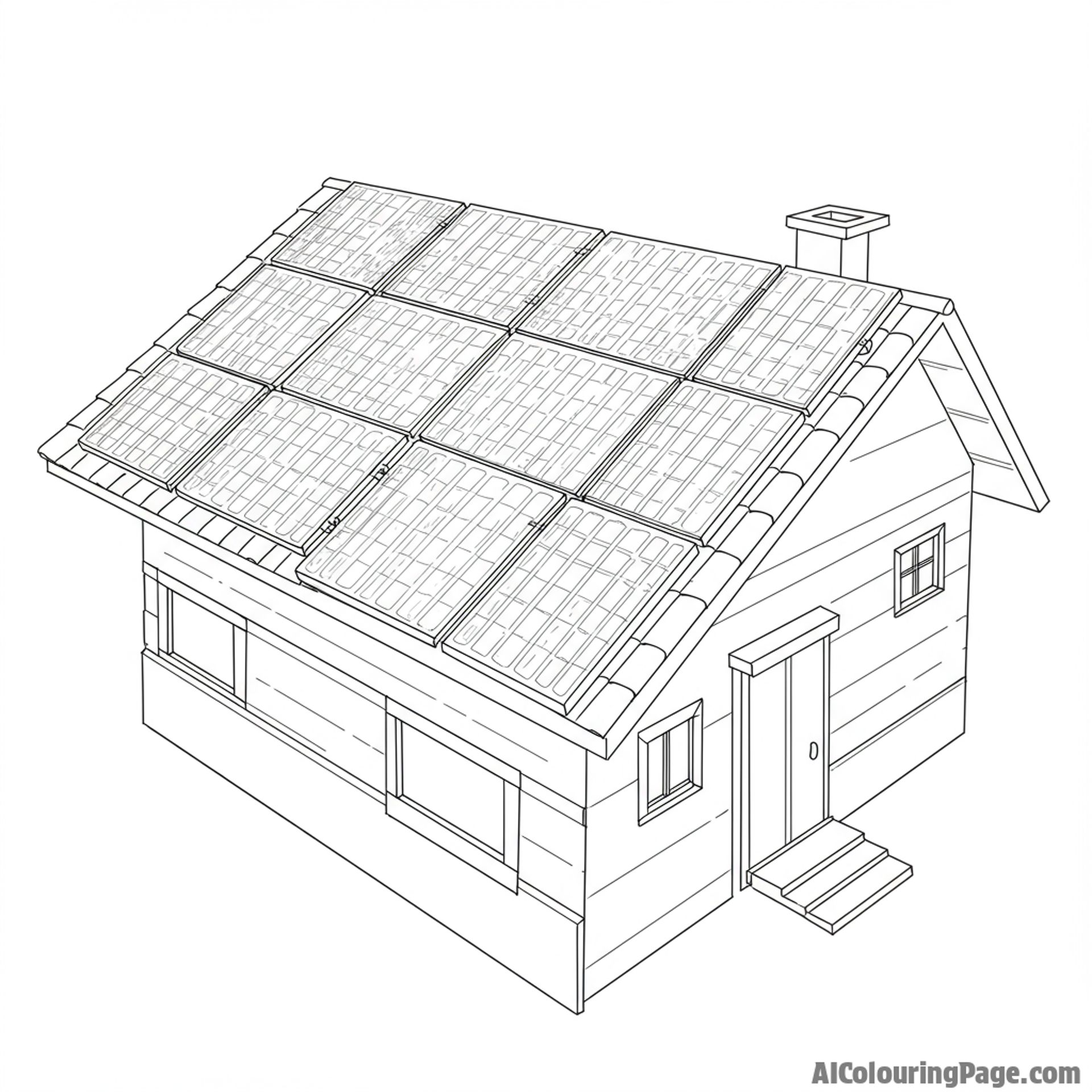 Solar panels on a rooftop, powering a home sustainably.