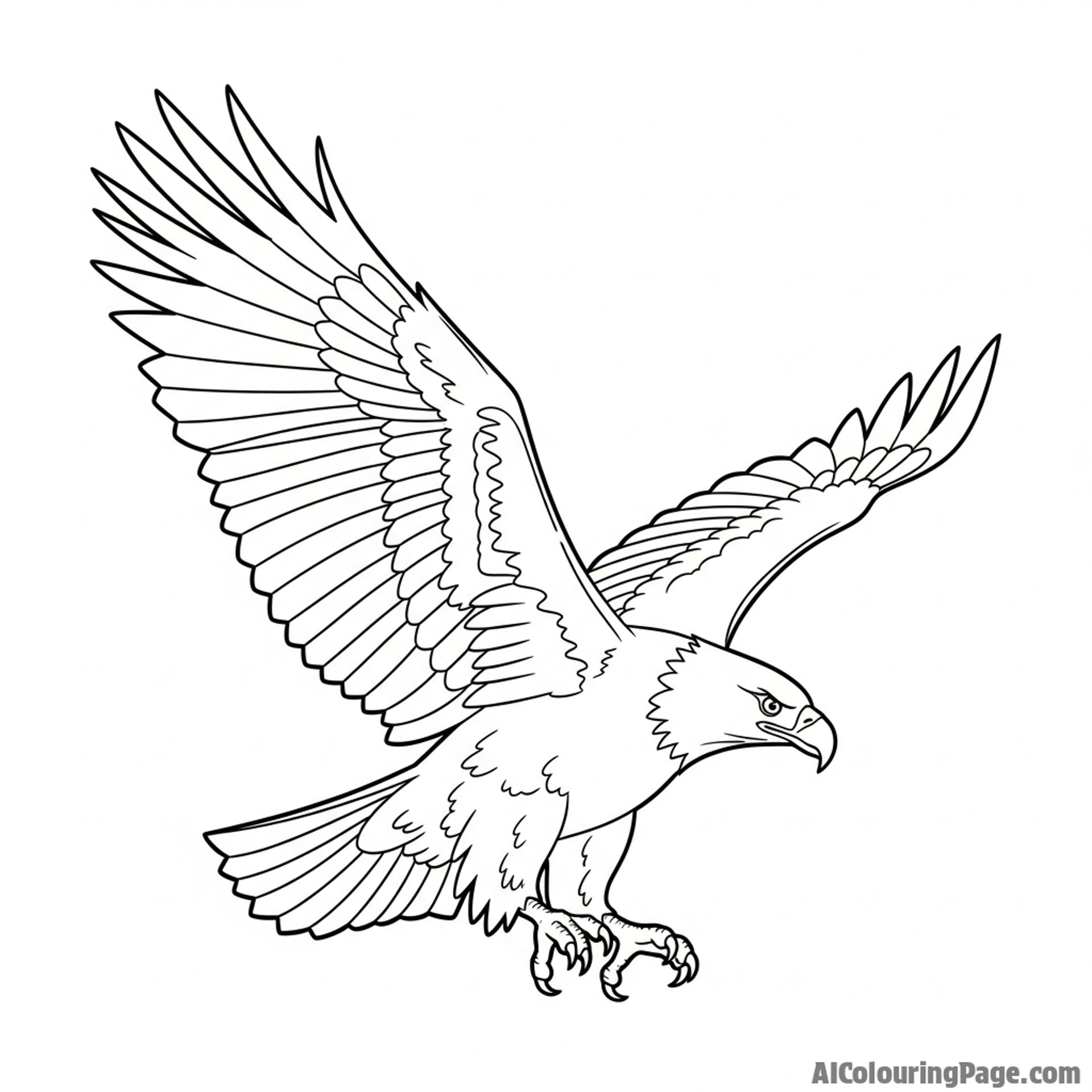 Eagle journey toward its home
