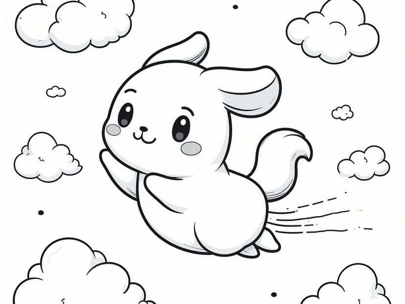 5 Cinnamoroll Coloring Fun: Flying, Baking, & Hide-and-Seek!