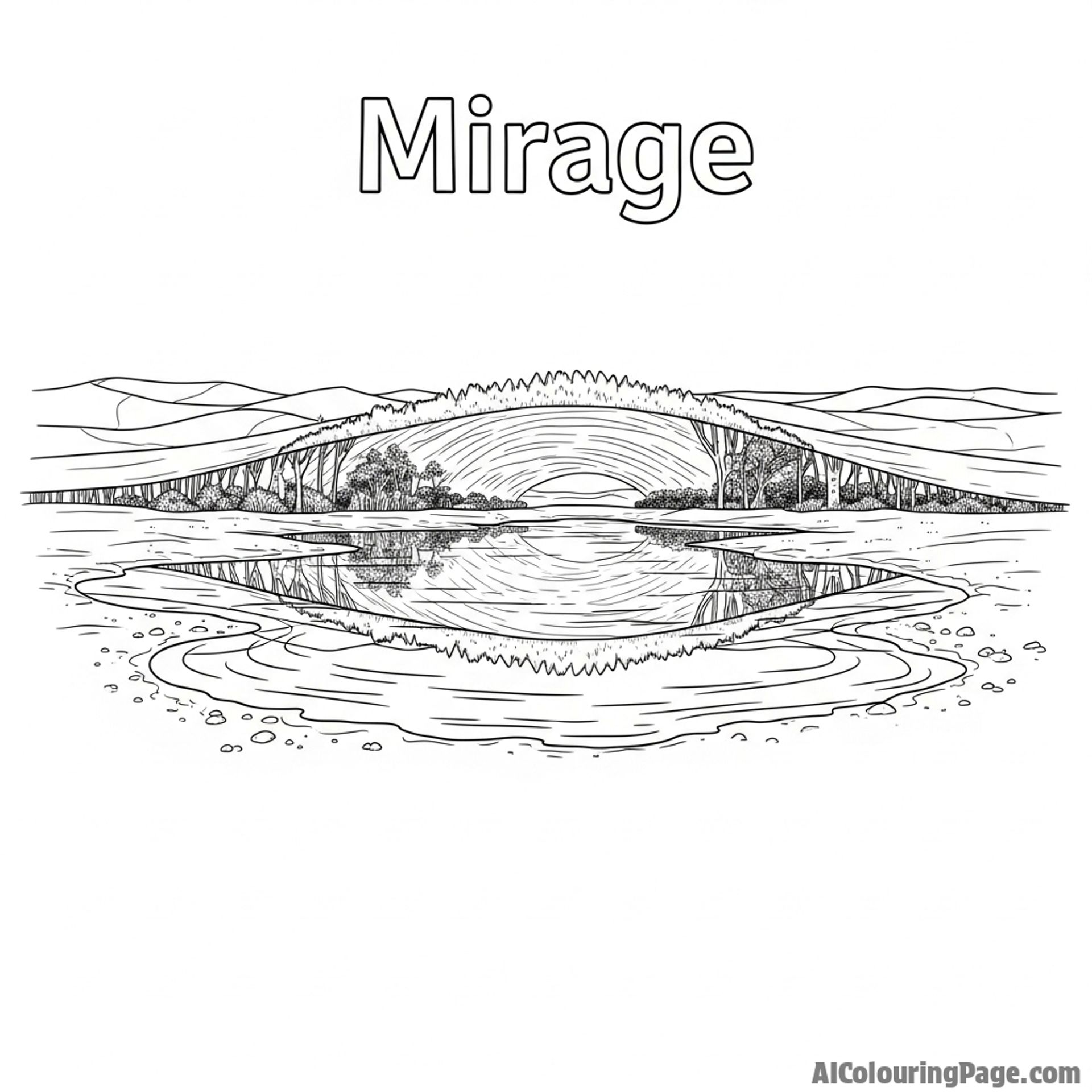 Mirage, shimmering image, uncertain reality.