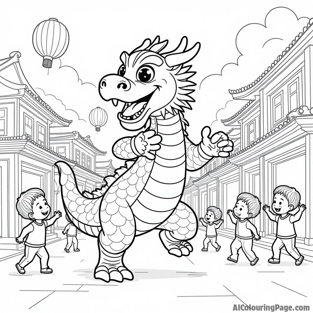 Free Chinese New Year Coloring Pages – free printable festivals and traditions coloring sheets
