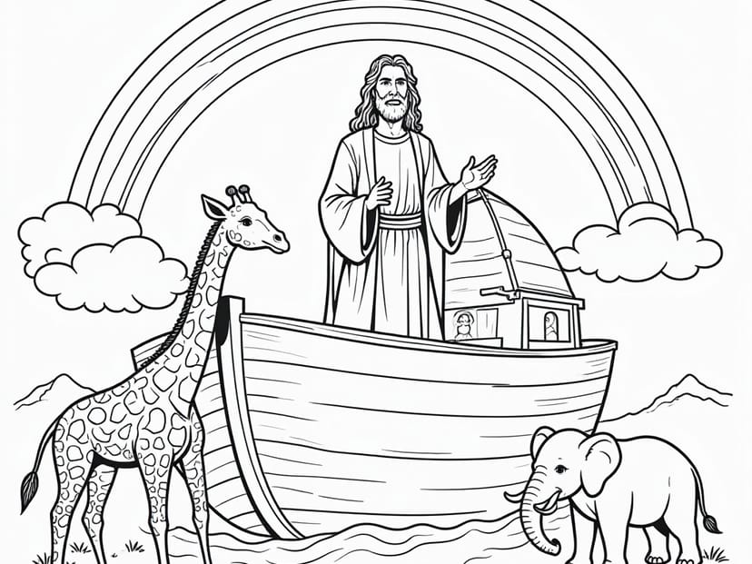 Free Noahs-ark Coloring Pages – free printable coloring page