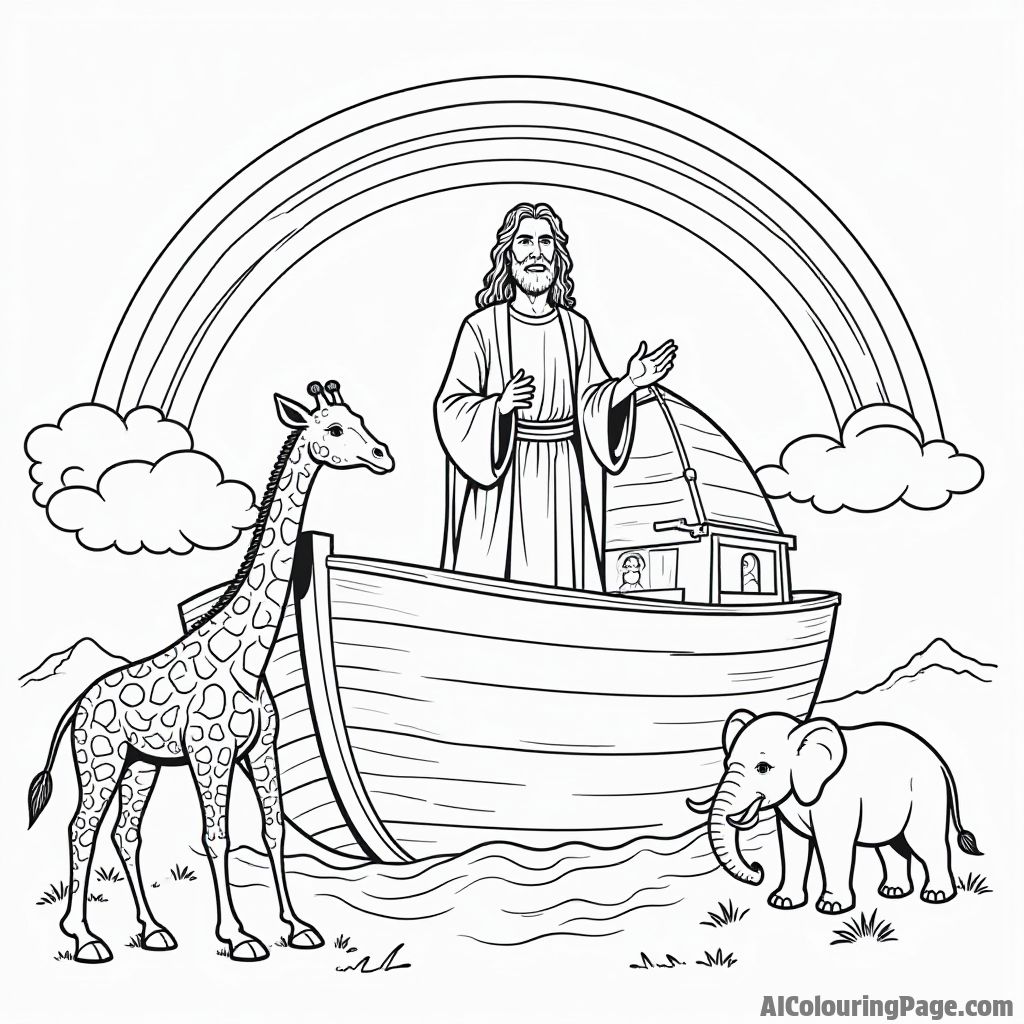 Free Noahs-ark Coloring Pages – free printable bible and religious coloring pages