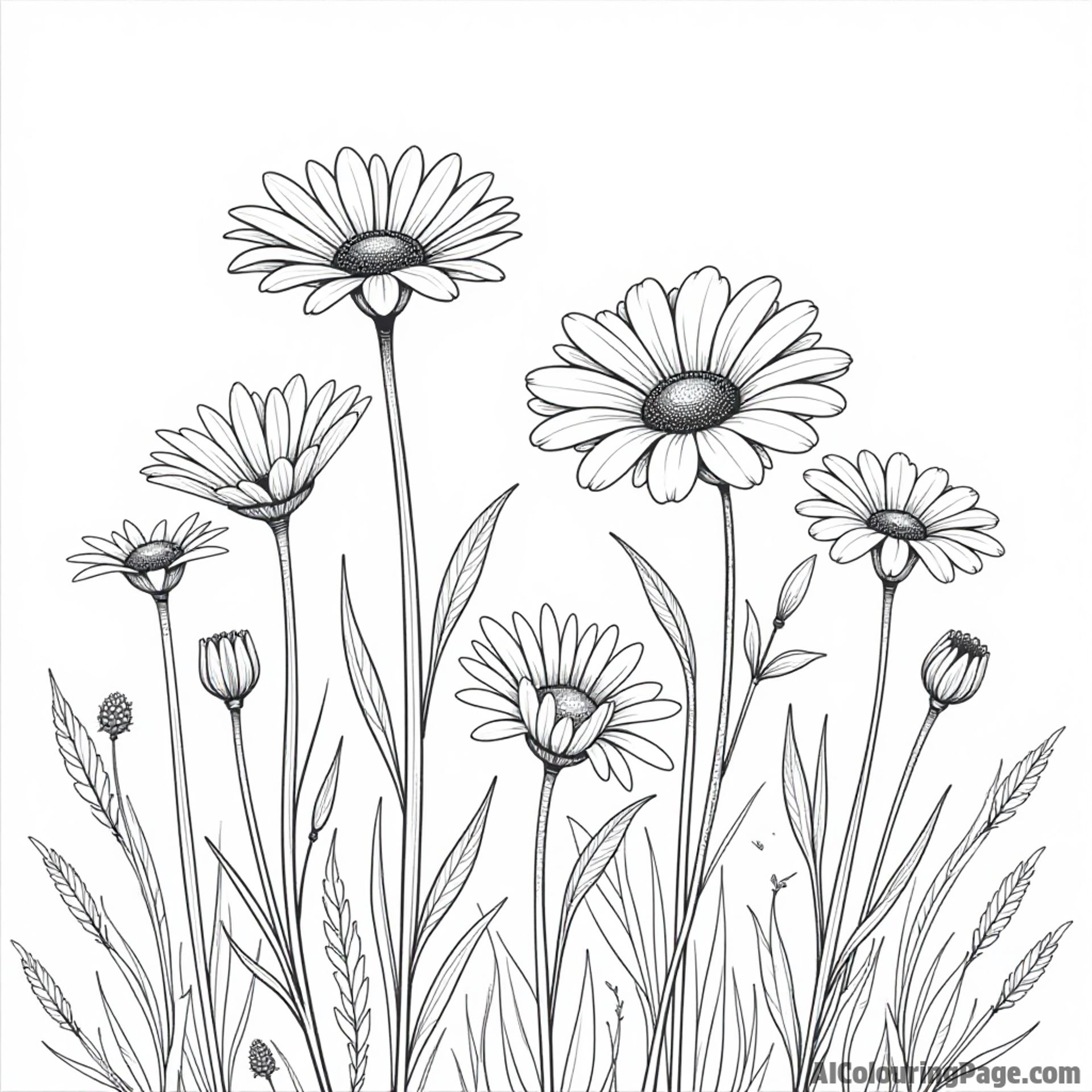 Daisies blooming in a meadow