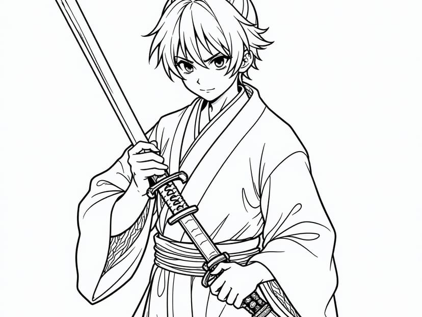 Color the Demon Slayer World: Fun Pages with Tanjiro, Zenitsu, and Inosuke!