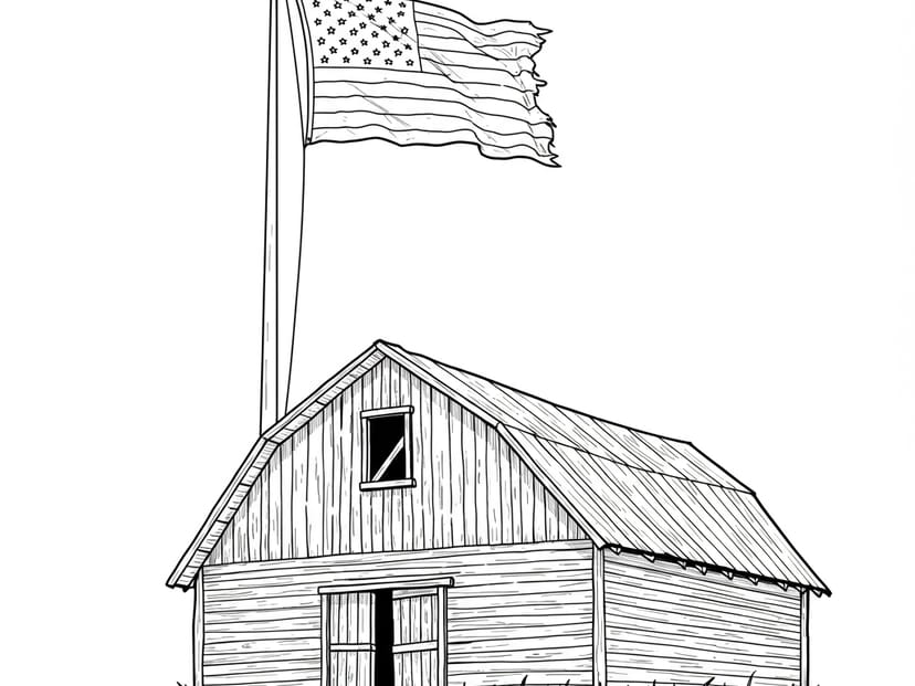 Free American flag Coloring Pages – free printable coloring page
