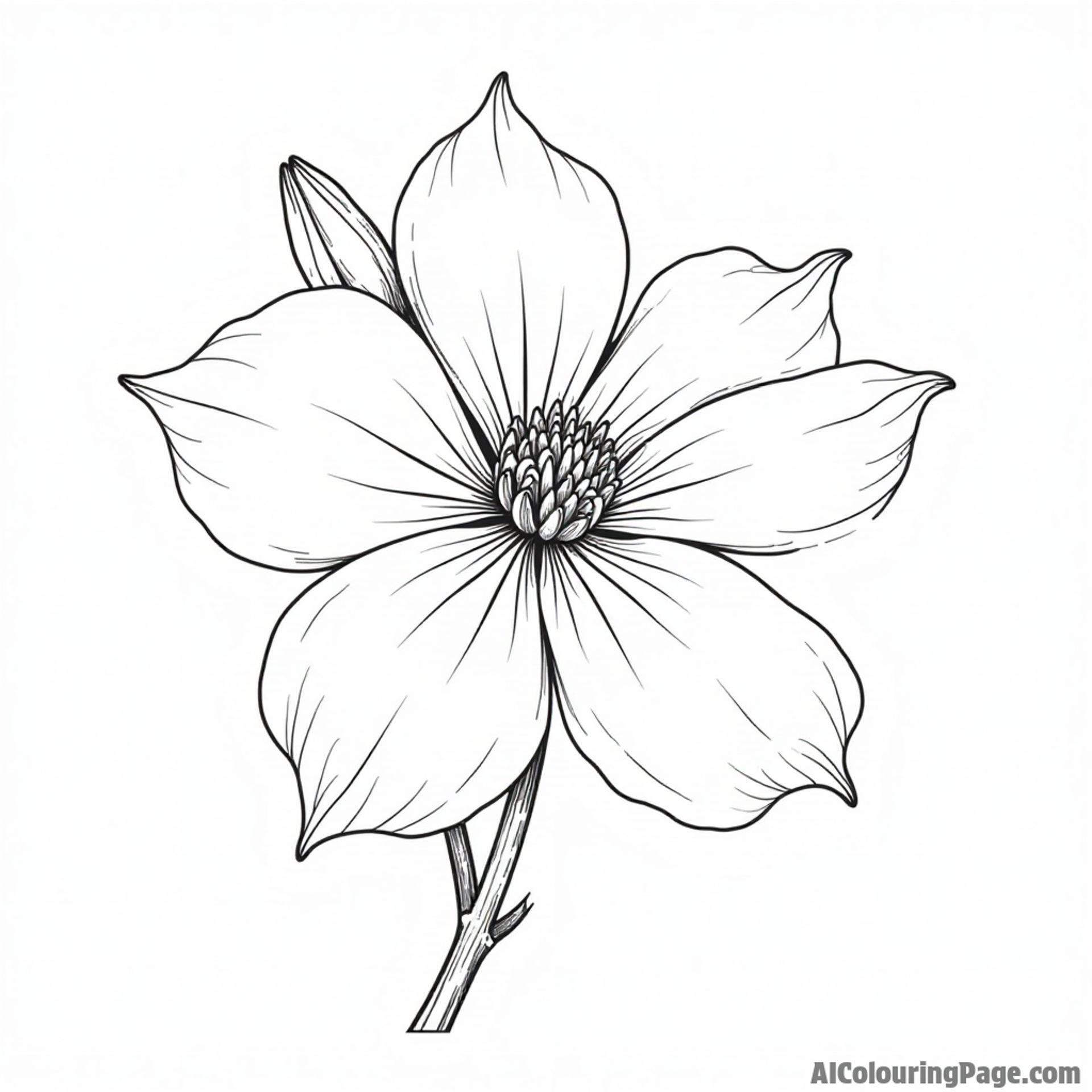 A delicate jasmine blossom opening up