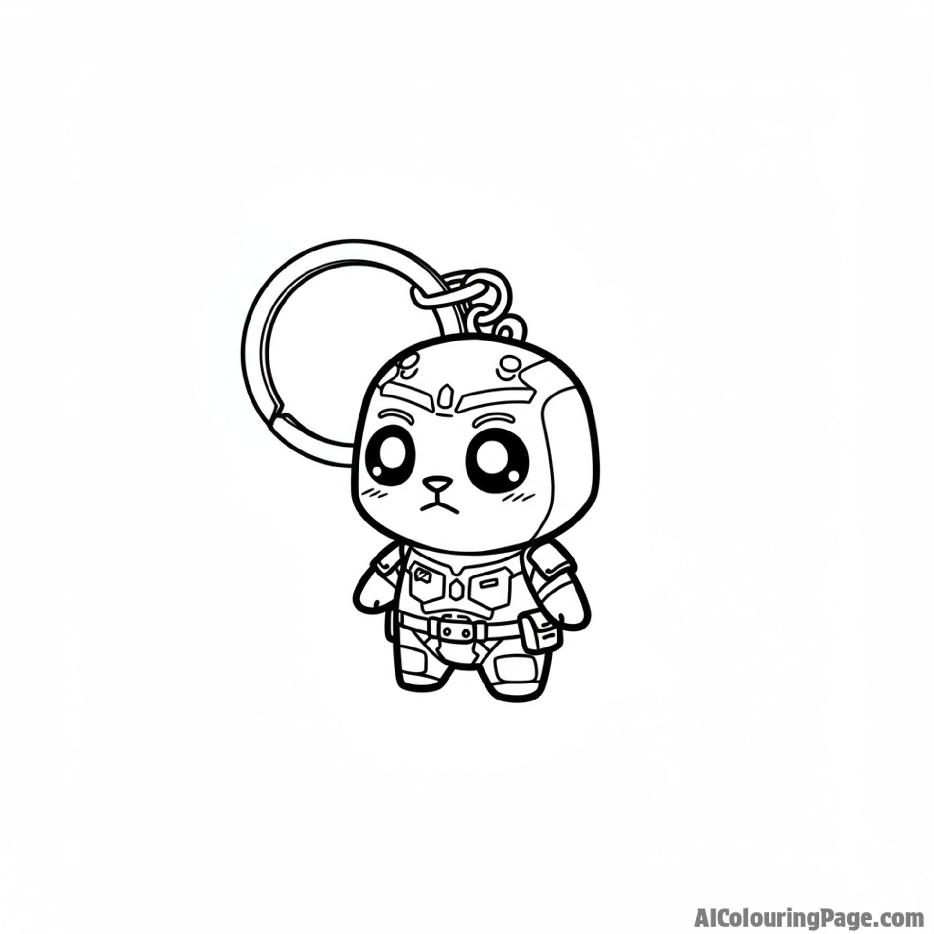 A miniature boba keychain with cute features.