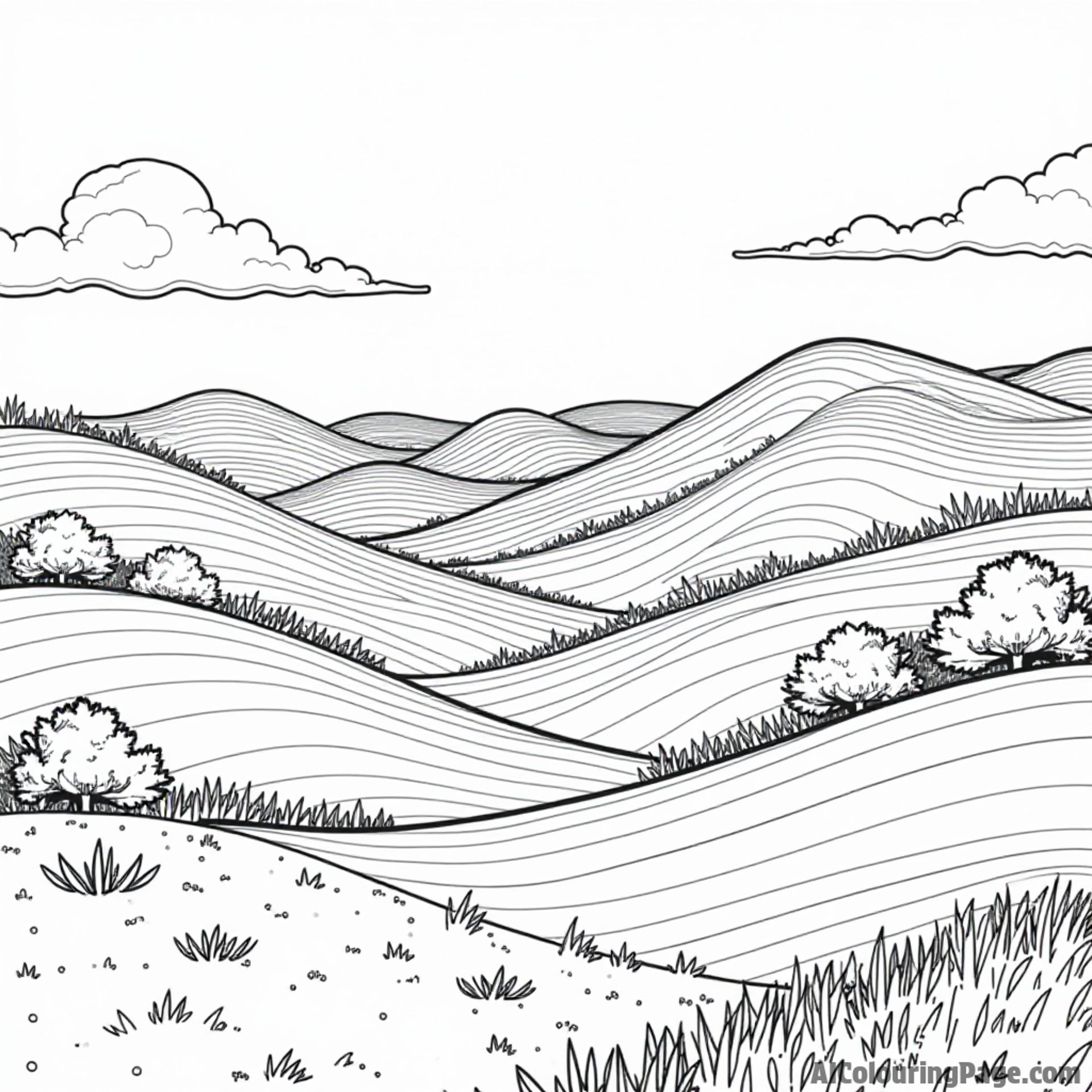 Green Hill Zone with rolling hills