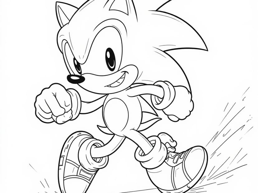Zoom into Fun: Super Sonic Coloring Pages for Speedy Adventure Lovers!