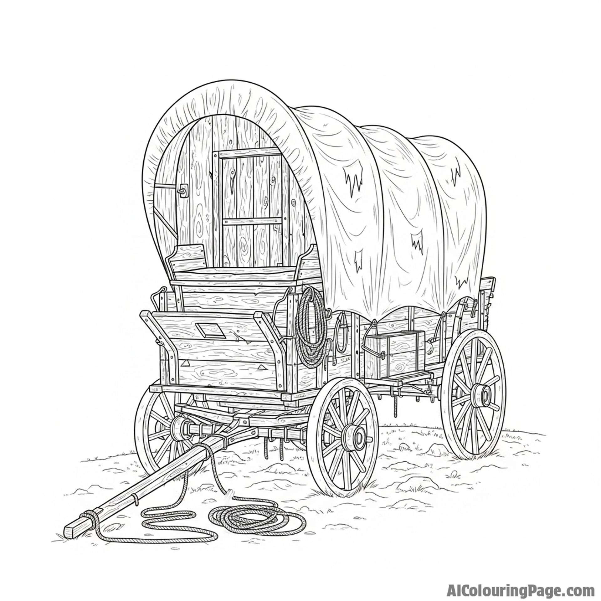 Abandoned wagon, remnants of a journey, lost in time.