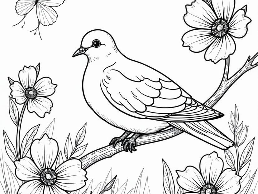 Free Dove Coloring Pages – free printable coloring page