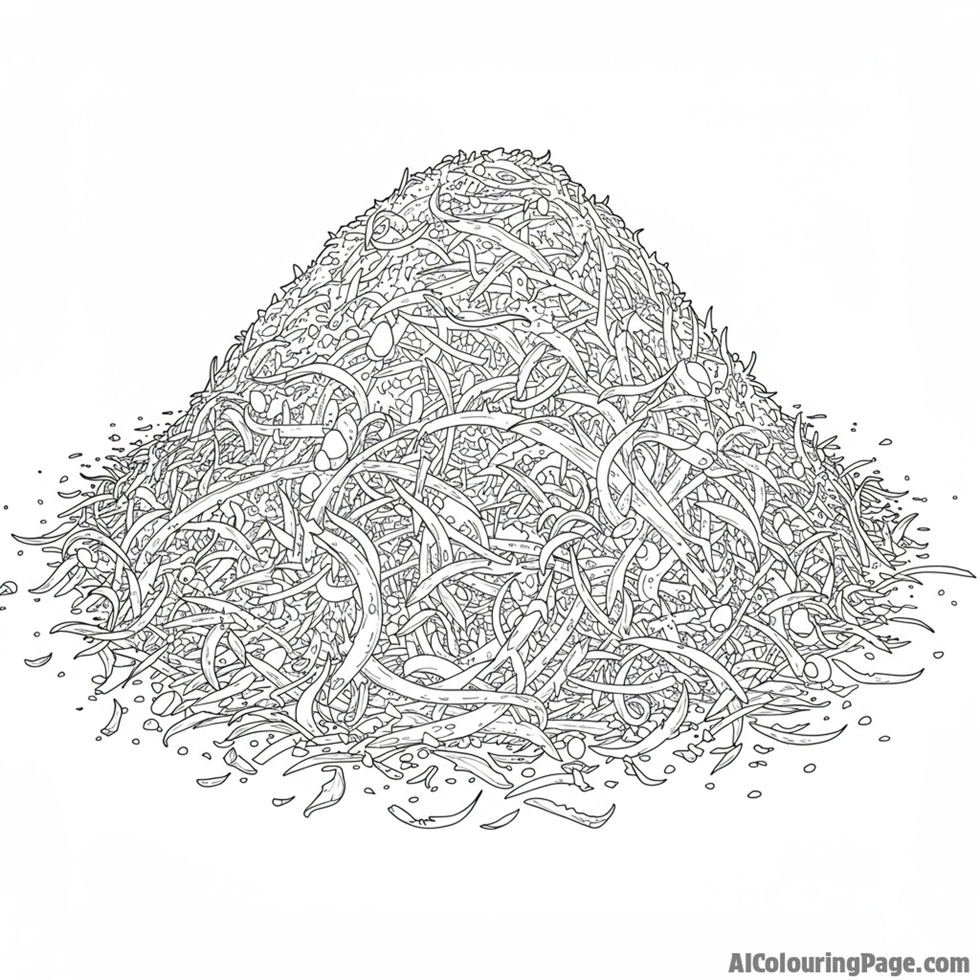 A pile of freshly cut grass clippings, emitting a pleasant aroma.