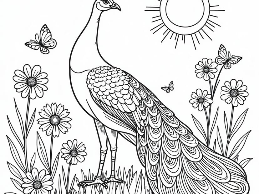 Free Peacock Coloring Pages – free printable coloring page