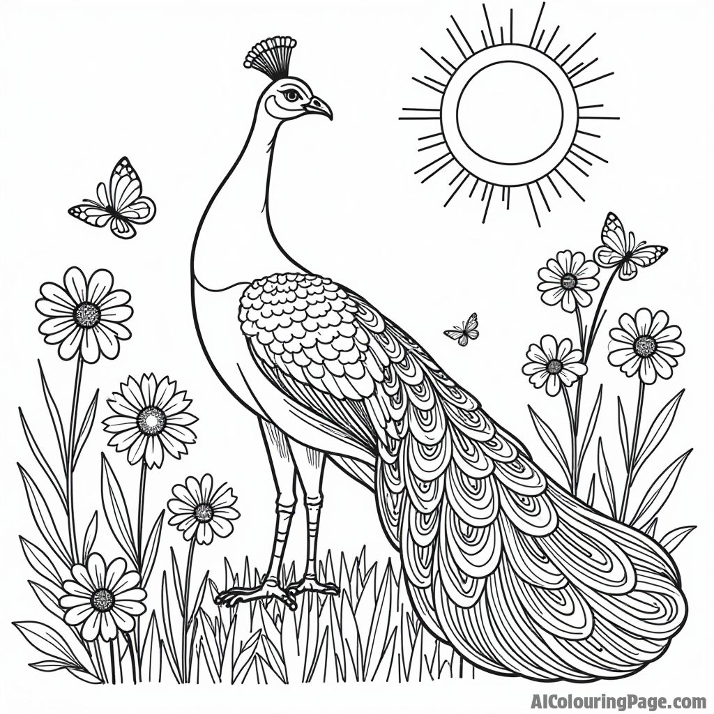 Free Peacock Coloring Pages – free printable bird coloring pages
