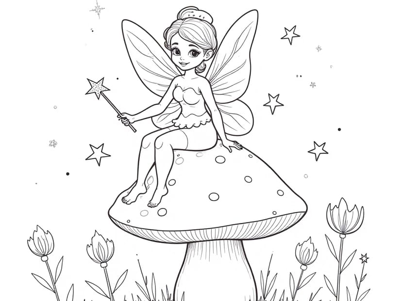 Free Fairy Coloring Pages – free printable coloring page
