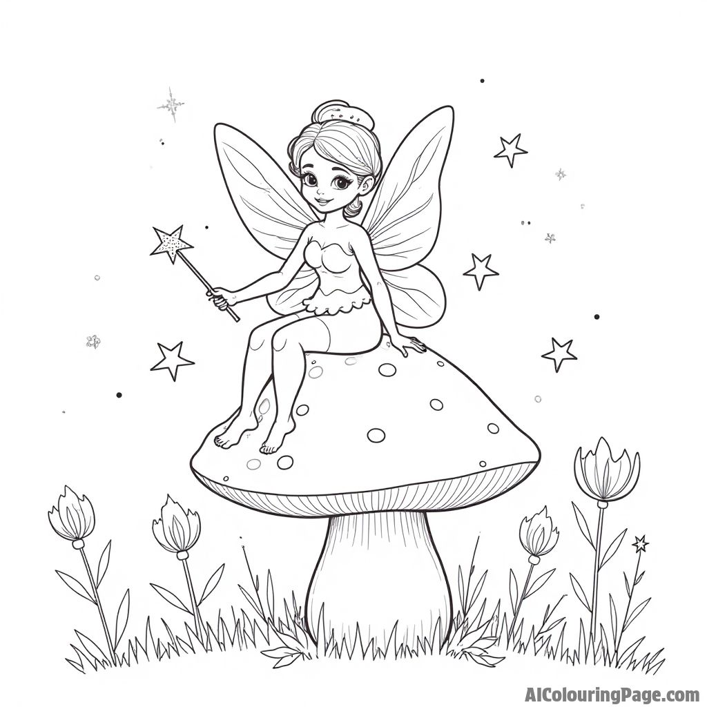 Free Fairy Coloring Pages – free printable fantasy and science fiction coloring