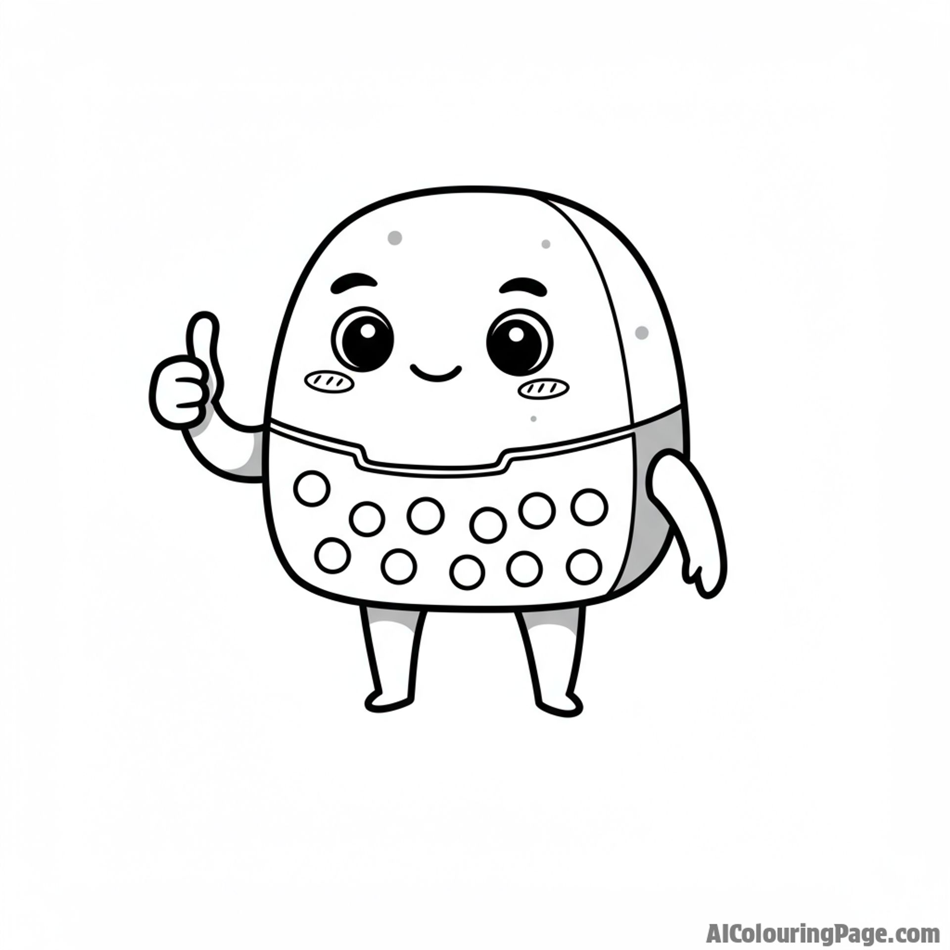 A charming boba mascot giving a thumbs-up.