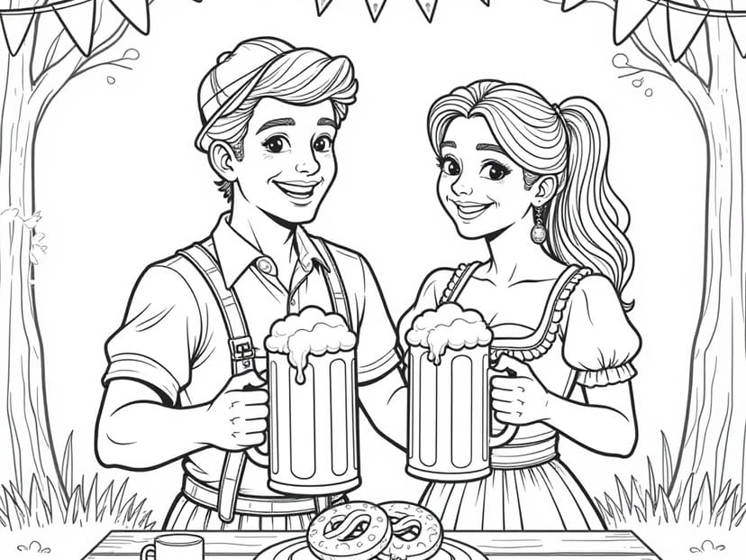 Free Oktoberfest Coloring Pages – free printable coloring page