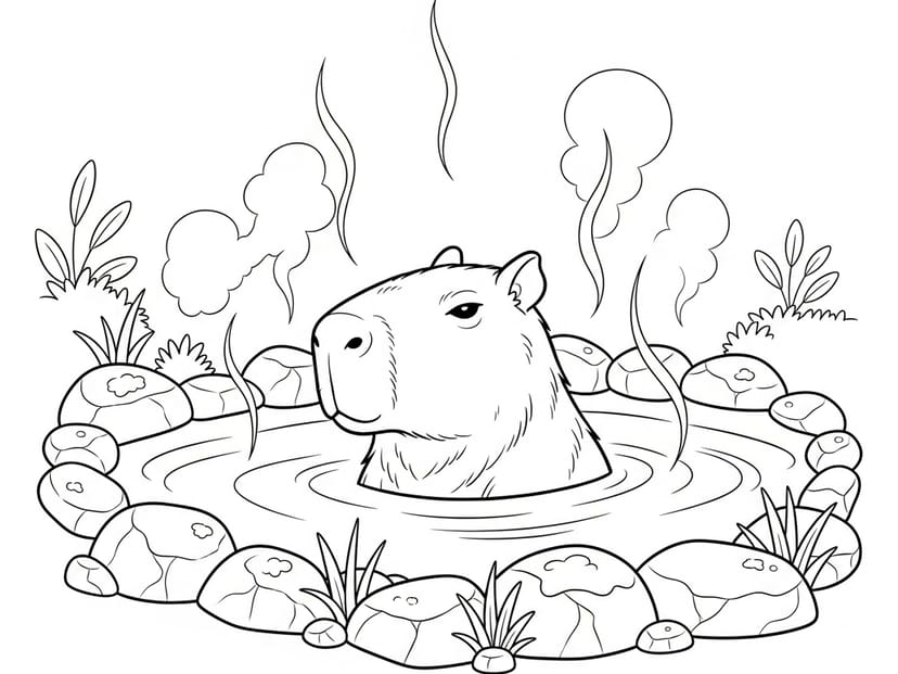85 Free Capybara Coloring Pages (Download or Print) – free printable coloring page