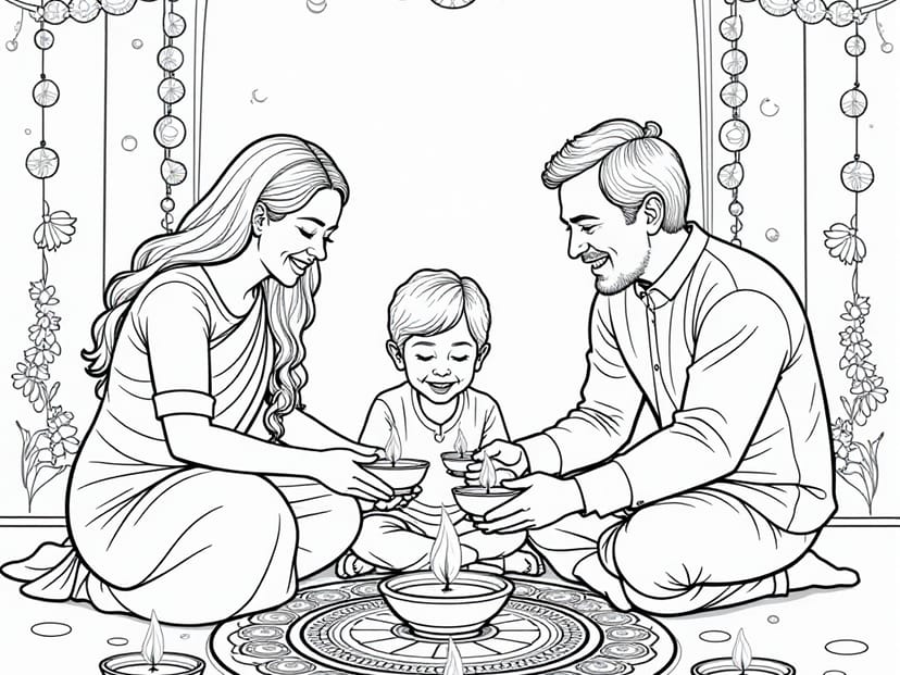 Free Diwali Coloring Pages – free printable coloring page