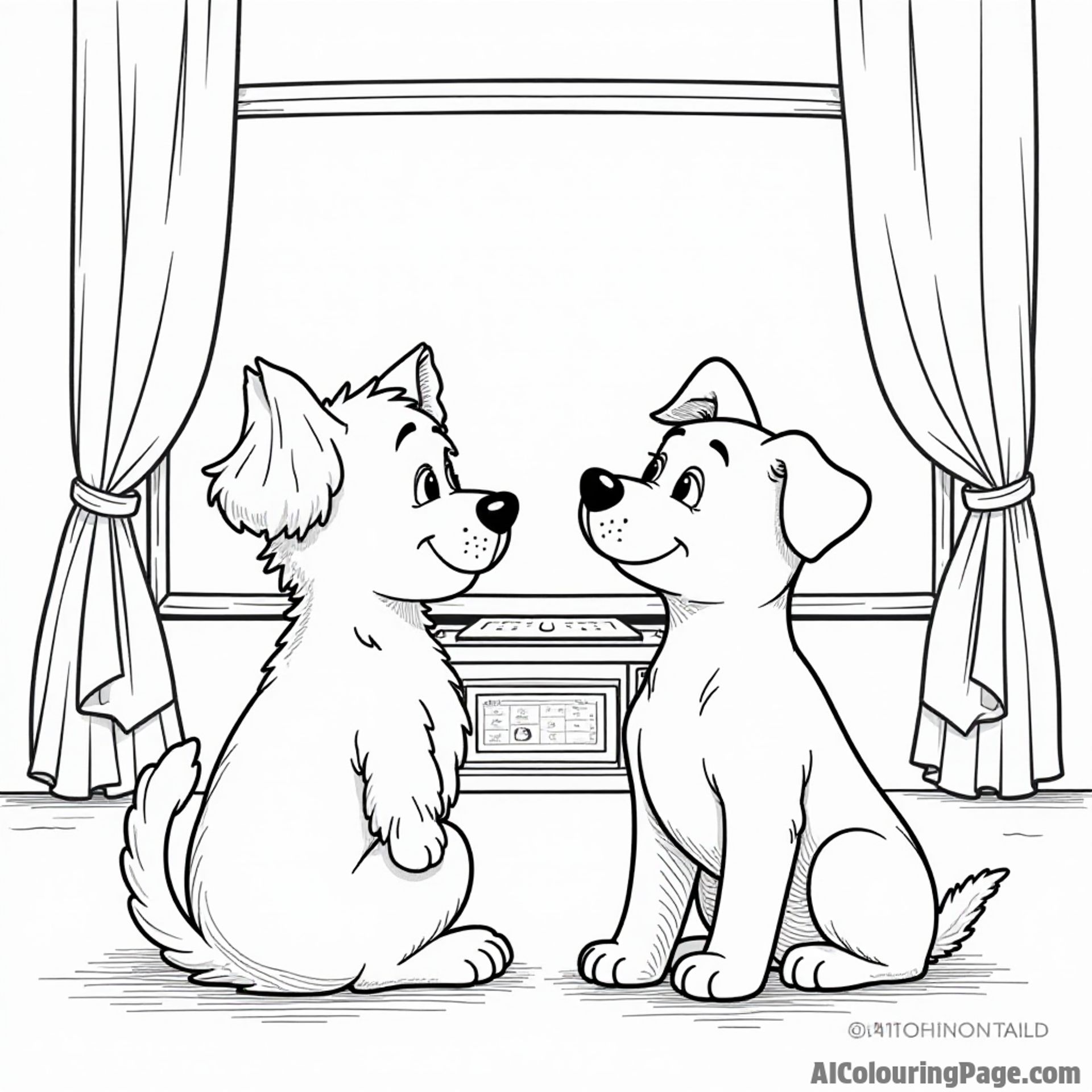 Bluey and Bingo watching a movie