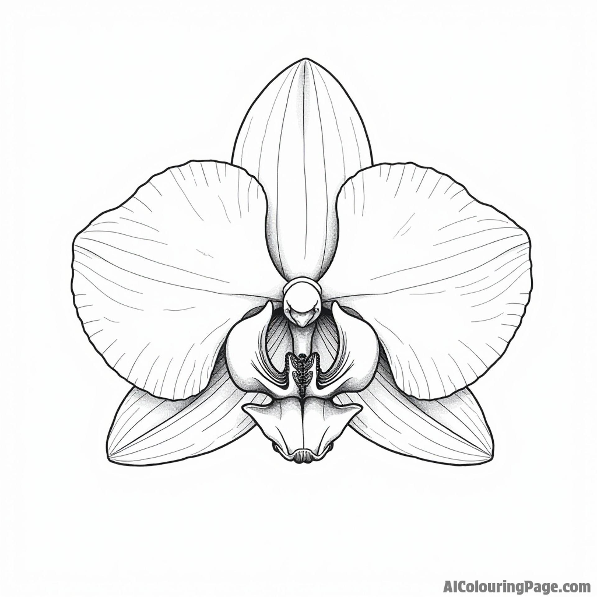 A delicate orchid with intricate petals